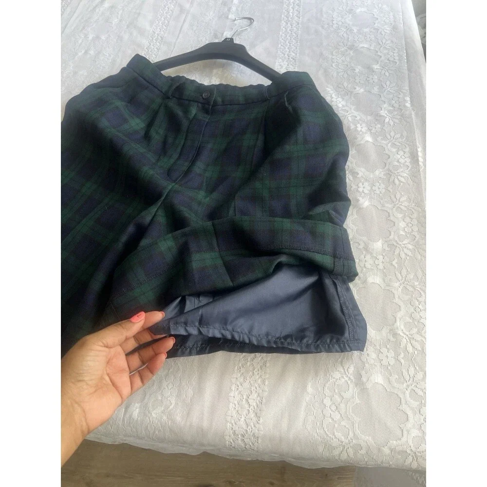Vintage PENDLETON PLAID SHORTS Size 14 High Waisted 100% Wool